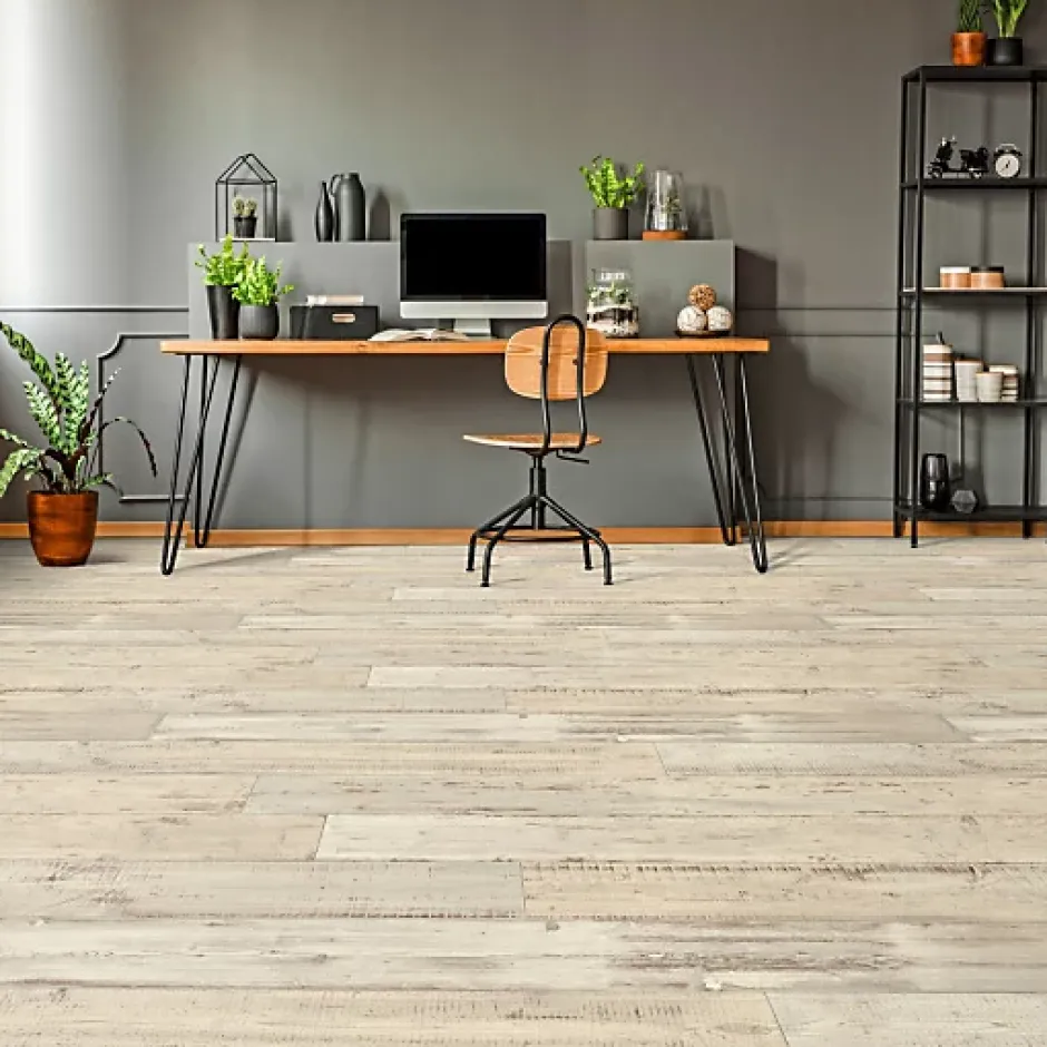 Sol Vinyle - Imitation parquet bois peint vieilli - Rouleau de 4m x 6m-Décoweb Best