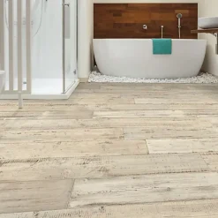 Sol Vinyle - Imitation parquet bois peint vieilli - Rouleau de 2m x 2m-Décoweb Clearance