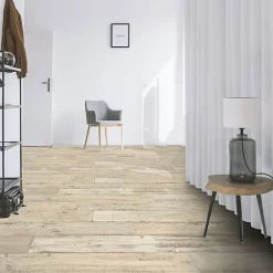 Sol Vinyle - Imitation parquet bois peint vieilli - Rouleau de 4m x 4m-Décoweb Online