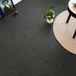 Sol vinyle Aspect béton vieilli noir minéral - Rouleau de 3m x 4m-Décoweb Best