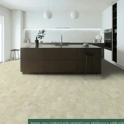 Décoweb Sol vinyle aspect Travertin contemporain Naturel - Rouleau de 2m x 2m