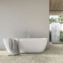 Décoweb Sol vinyle aspect Travertin contemporain Naturel - Rouleau de 2m x 2m