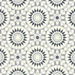 Sol Vinyle Carreaux de ciment mosaïque bleu - Rouleau de 2m x 2m-Décoweb Sale