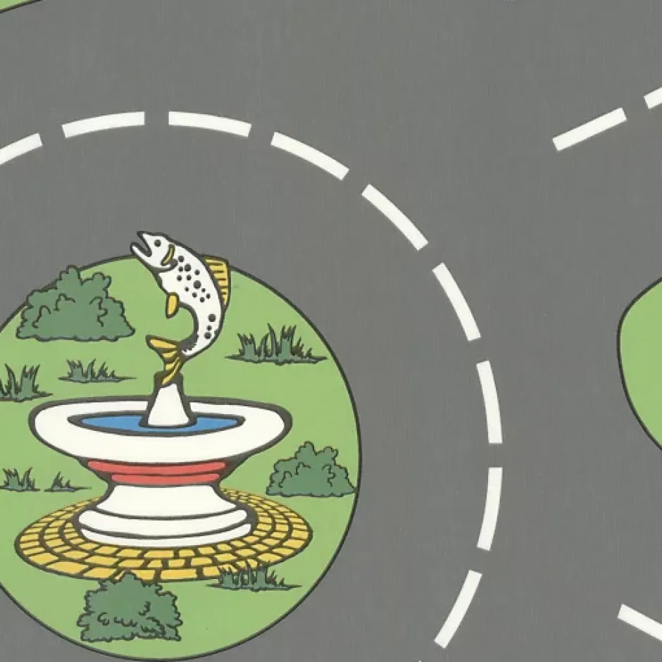 Sol Vinyle Circuit voiture pour enfants City - Rouleau de 2m x 2m-Décoweb Hot