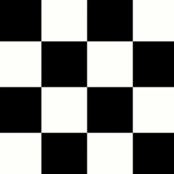Sol vinyle effet damier noir & blanc - Rouleau de 2m x 2m-Décoweb