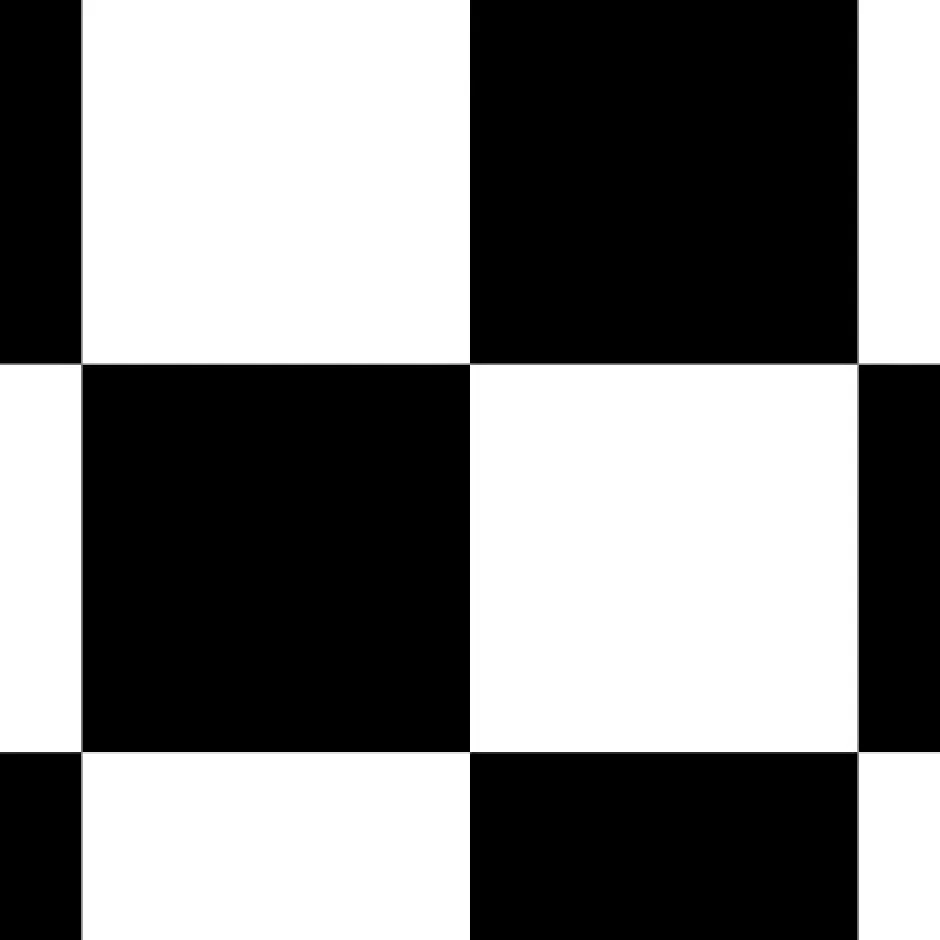 Sol vinyle effet damier noir & blanc - Rouleau de 2m x 3m-Décoweb