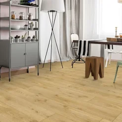 Décoweb Sol vinyle effet parquet brillant bois naturel - Rouleau de 4m x 4m