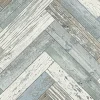 Sol Vinyle effet parquet usé chevron coloré - Rouleau de 3m x 3m-Décoweb Discount