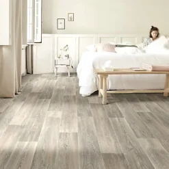 Sol vinyle effet parquet chêne scandinave blond - Rouleau de 4m x 4m-Décoweb Hot