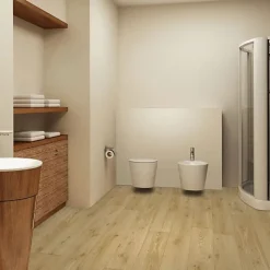 Sol vinyle effet parquet brillant bois naturel - Rouleau de 3m x 4m-Décoweb