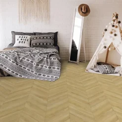 Sol Vinyle effet Parquet chevron Chêne naturel - Rouleau de 1m x 10m-Décoweb