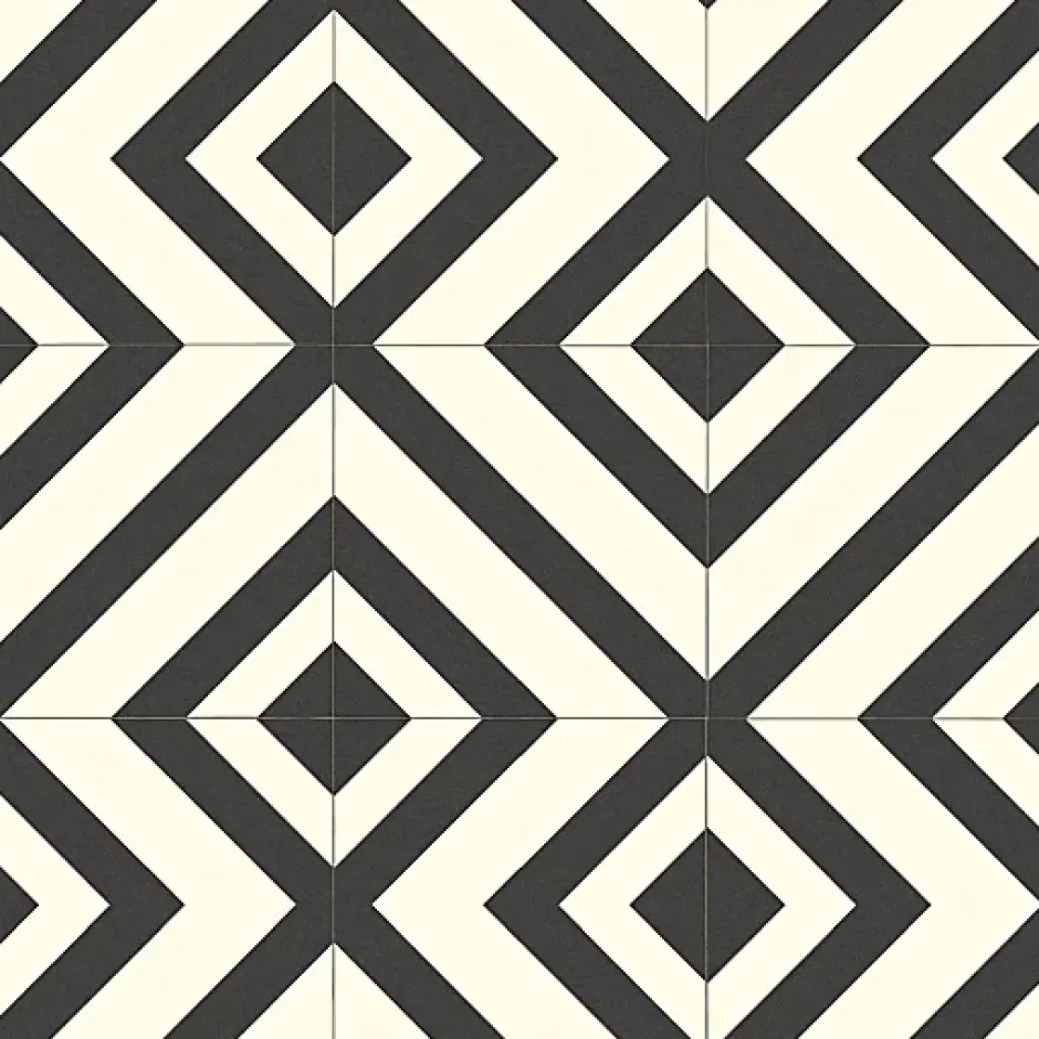 Décoweb Sol Vinyle Imitation Carrelage losange - Rouleau de 2m x 2m