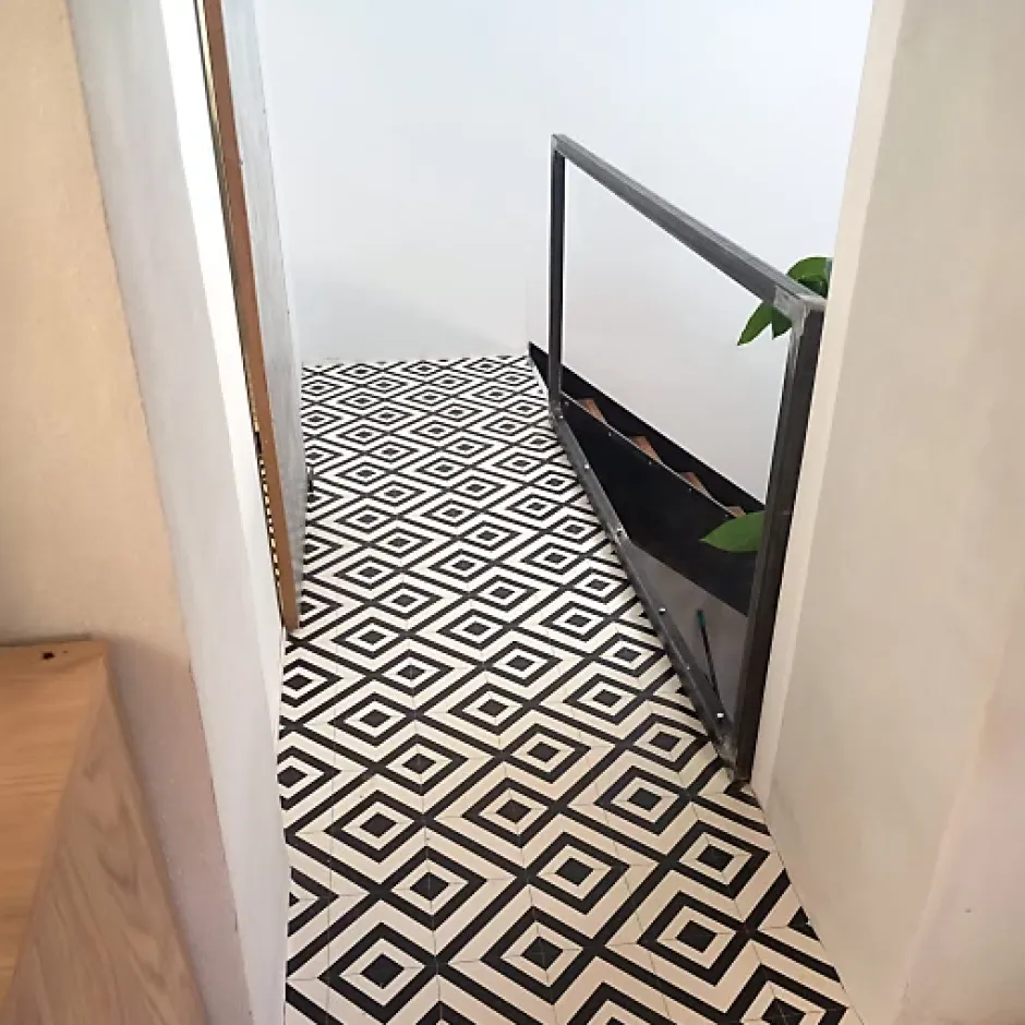 Décoweb Sol Vinyle Imitation Carrelage losange - Rouleau de 2m x 2m