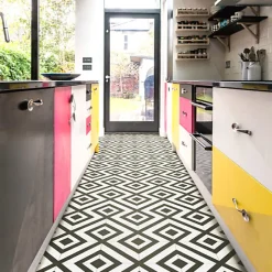 Décoweb Sol Vinyle Imitation Carrelage losange - Rouleau de 2m x 3m