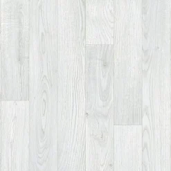 Décoweb Sol vinyle Imitation parquet blanc veinage gris - Rouleau de 2m x 4m