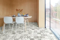 Unilin Sol vinyle rouleau Genova effet carreaux de ciment gris L.2m IVC