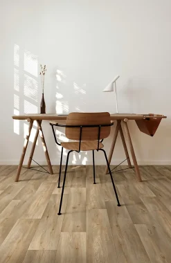 Sol vinyle rouleau Silvertex silk oak effet bois brun L.4m-Beauflor