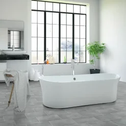 Sol Vinyle Style - Imitation Carrelage gris - Echantillon 15 x 20 cm-Décoweb Sale