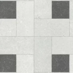 Décoweb Sol vinyle Textile - Aspect dalles en pierre & cabochons - Rouleau de 2m x 2m