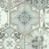 Sol vinyle Textile effet carrelage hexagonal - Rouleau de 4m x 3m-Décoweb Clearance