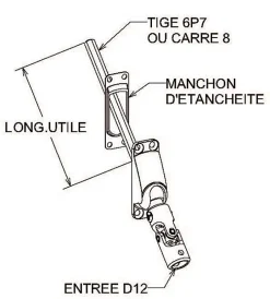 SORTIE DE CAISSON ENTREE FEMELLE DIAMETRE 12 SORTIE 6P7 LG315 EMBASE ETROITE BLANCHE-Zurfluh-Feller Outlet