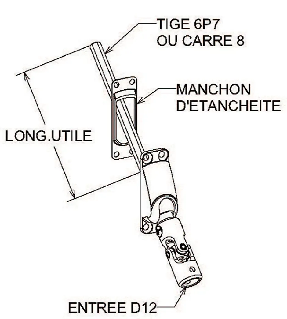 SORTIE DE CAISSON ENTREE FEMELLE DIAMETRE 12 SORTIE 6P7 LG315 EMBASE ETROITE BLANCHE-Zurfluh-Feller Outlet