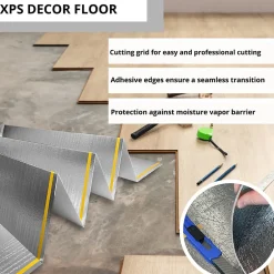 Ikhemalarka Sous-couche sol vinyle LVT 10m2 isolation phonique thermique resistance pression 400 kPa