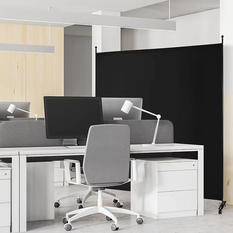 Séparateur de Pièce 184 x 184 cm, Paravent de Confidentialité sur roulettes, Paravent Autoportant pour Salon, Chambre, Noir-Giantex Best