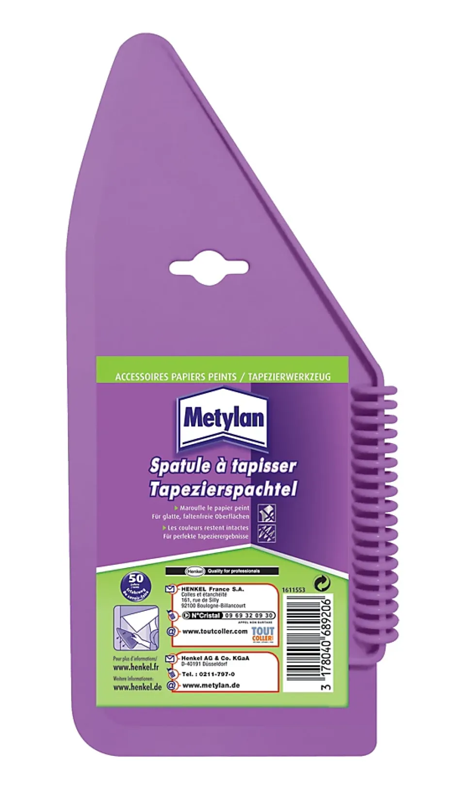 Spatule à maroufler pour papier peint L.1 x l.14 x H.30 cm-Metylan Best