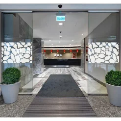 Ambiance Sticker Sticker porte de douche Motif peau de girafe 45 x 150 cm