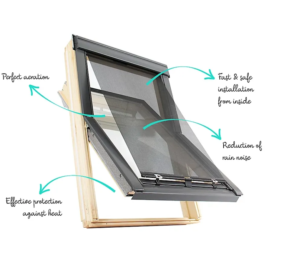Store Extérieur compatible fenêtre de toit VELUX pour dimension 9, C01, C02, 6, C04, CK02, CK04-Avosdim Hot