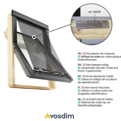 Store Extérieur compatible fenêtre de toit VELUX pour dimension 7, 804, U04, 8, 808, U08, 810, U10, UK04, UK08-Avosdim Discount