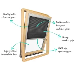 Store isolant compatible fenêtre de toit VELUX pour dimension MK04 - Blanc-Avosdim Online