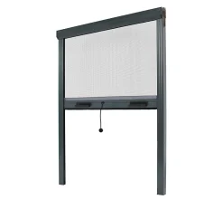 Avosdim Store Moustiquaire ALU recoupable - L150 x H160cm - Gris Anthracite