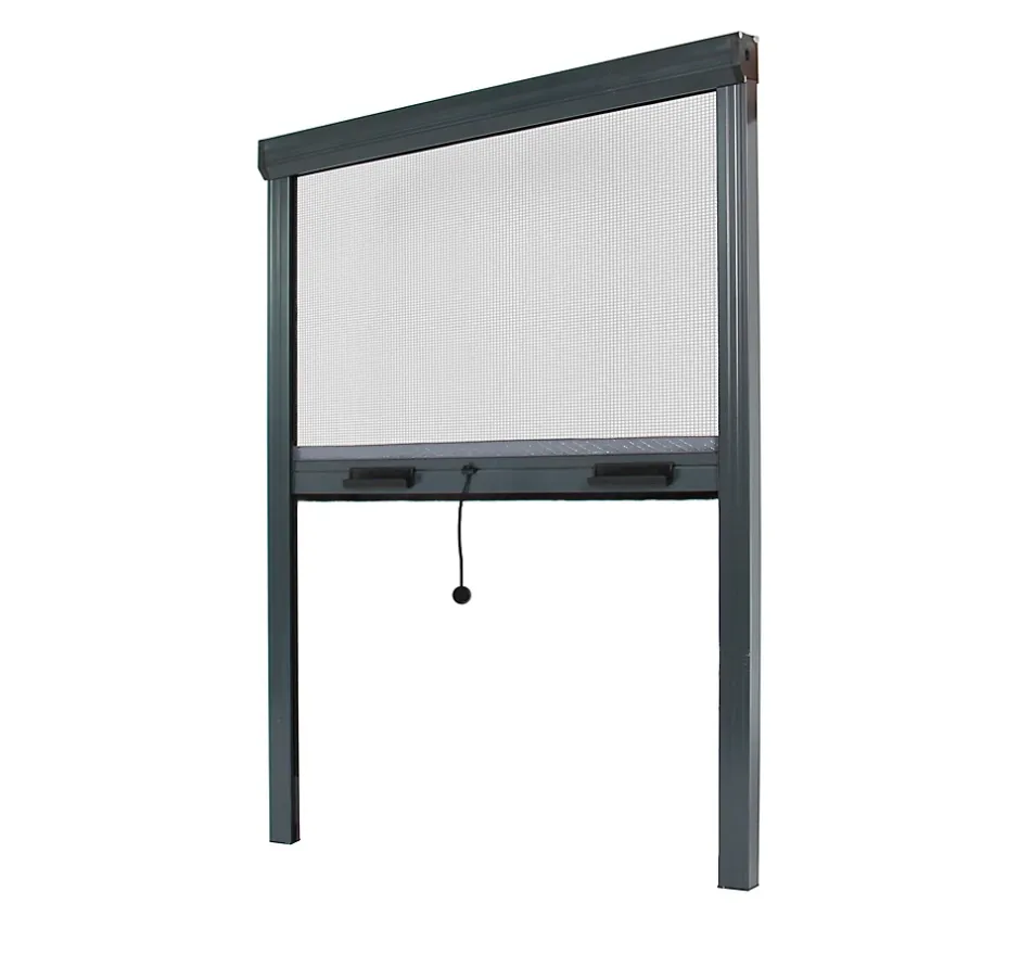 Avosdim Store Moustiquaire ALU recoupable - L150 x H160cm - Gris Anthracite