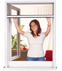 Easy Life Store moustiquaire en aluminium blanc recoupable pour fenêtre l.125 x H.170 cm