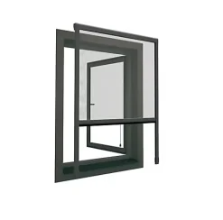 Store moustiquaire enroulable anthracite pour fenêtre 125 x 170 cm- Outlet