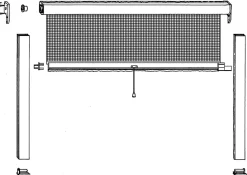 Store moustiquaire PVC pour fenêtre l. 125 x H. 150 cm