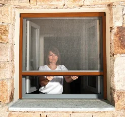 Avosdim Store Moustiquaire Recoupable LUXE - L100 x H160cm - Chêne Dôré