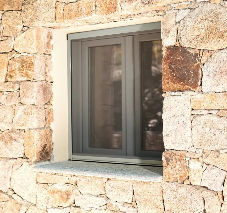 Store Moustiquaire Recoupable LUXE - L150 x H220cm - Gris RAL 7038-Avosdim