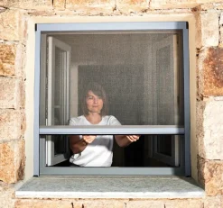 Store Moustiquaire Recoupable LUXE - L150 x H220cm - Argent-Avosdim Online