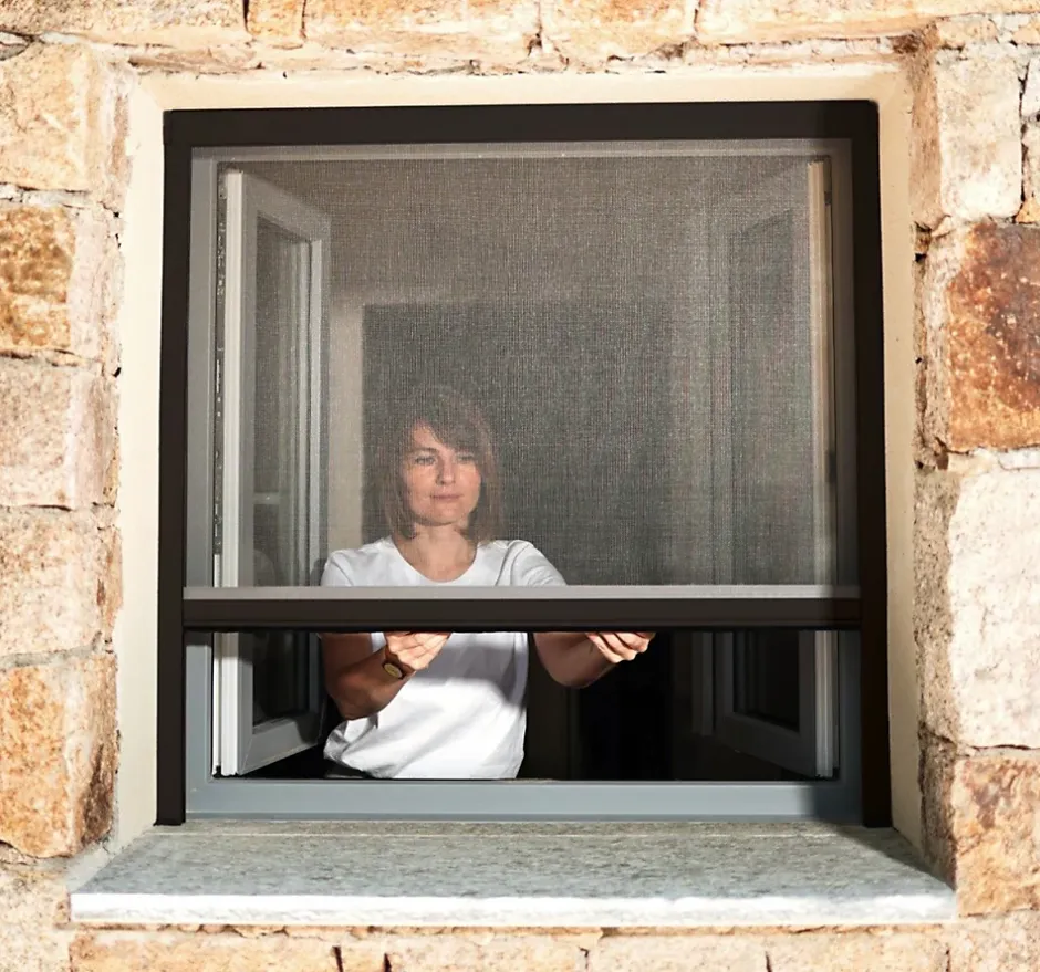 Avosdim Store Moustiquaire Recoupable LUXE - L125 x H160cm - Noir RAL9011