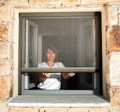 Store Moustiquaire Recoupable LUXE - L150 x H160cm - Bronze-Avosdim Hot