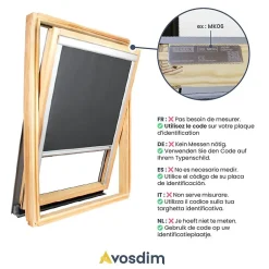 Store occultant compatible fenêtre de toit VELUX pour dimension CK02 - Bleu-Avosdim Outlet