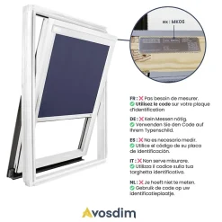 Store occultant compatible fenêtre de toit VELUX pour dimension 304 ou 1 ou M04 - Gris Anthracite-Avosdim
