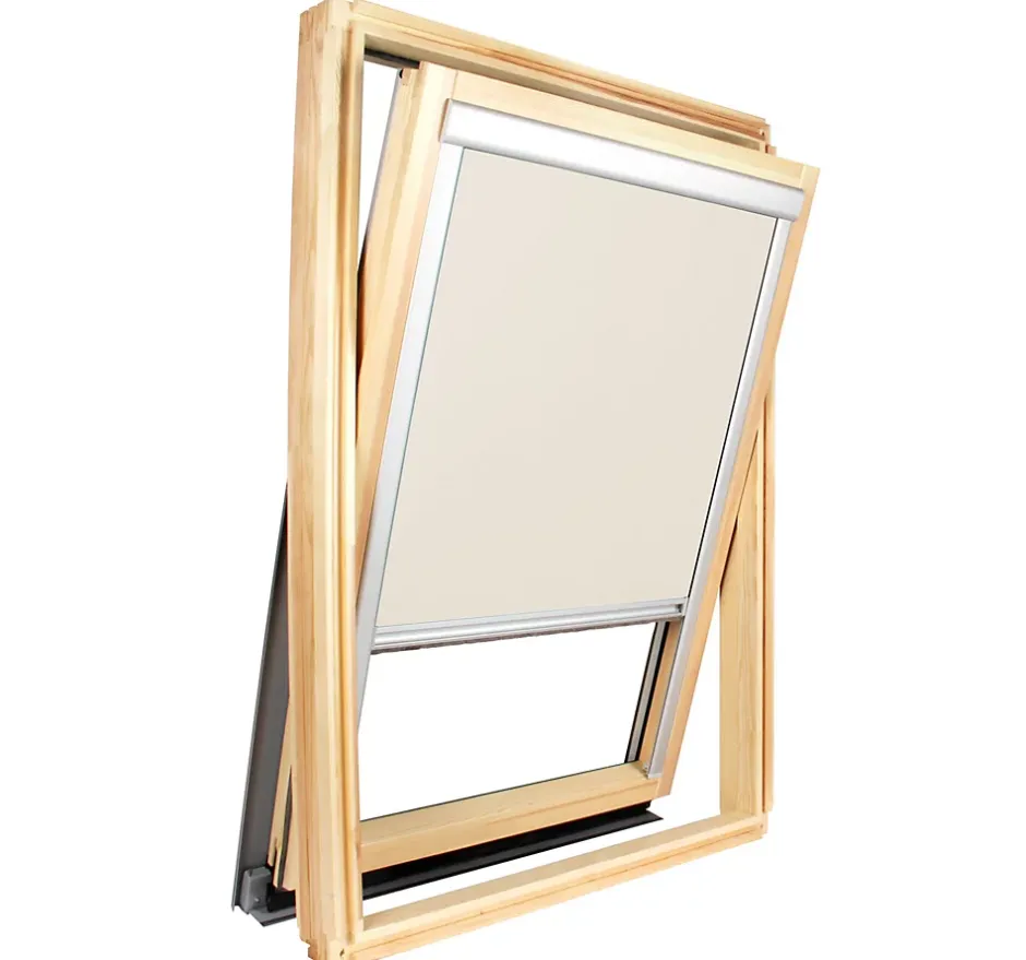 Avosdim Store occultant pour fenêtre de toit ROTO - Beige - avec un vitrage de H 83,5 x 60 cm