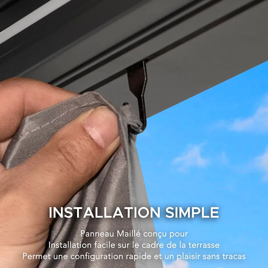 Sunjoy Filet pour Pergola Multi MATTERHORN 306cm x 406 cm