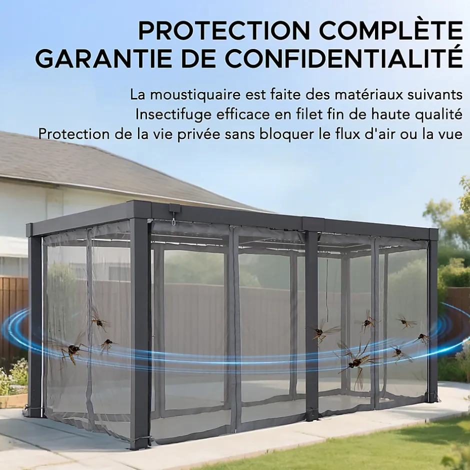 Sunjoy Filet pour Pergola Multi MATTERHORN 306cm x 406 cm