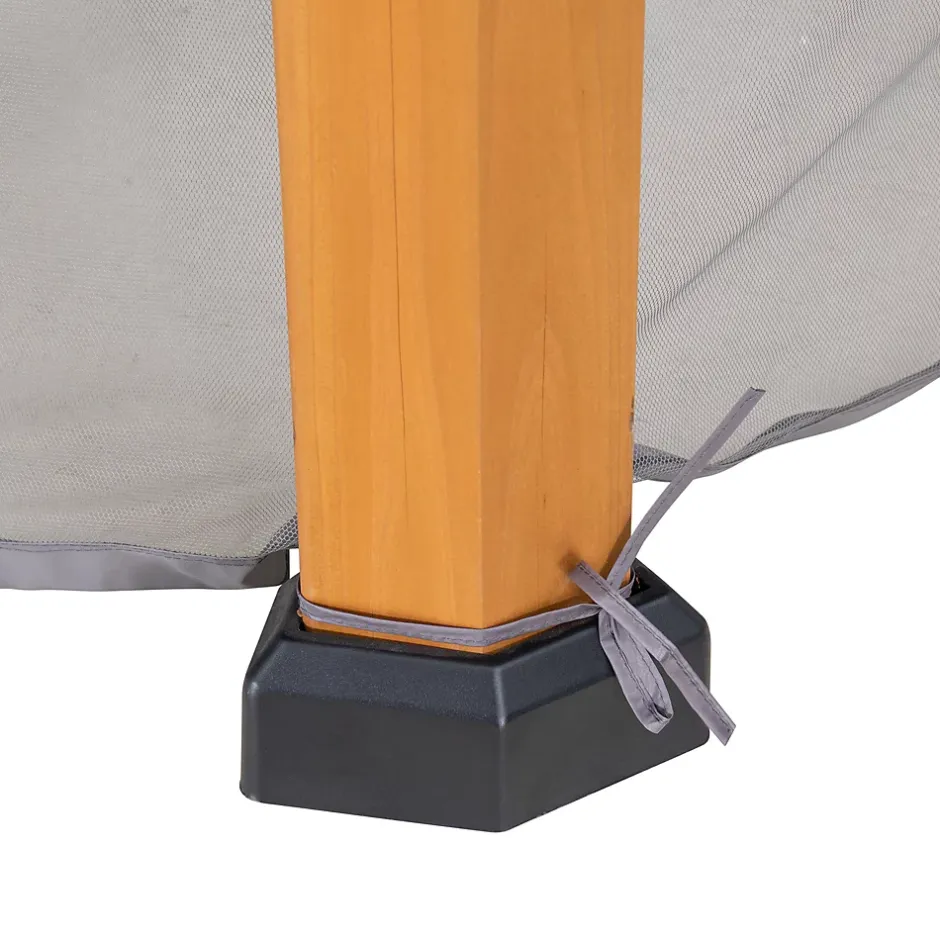 Sunjoy Filet pour tonnelle en bois de cèdre 395cm x 395cm