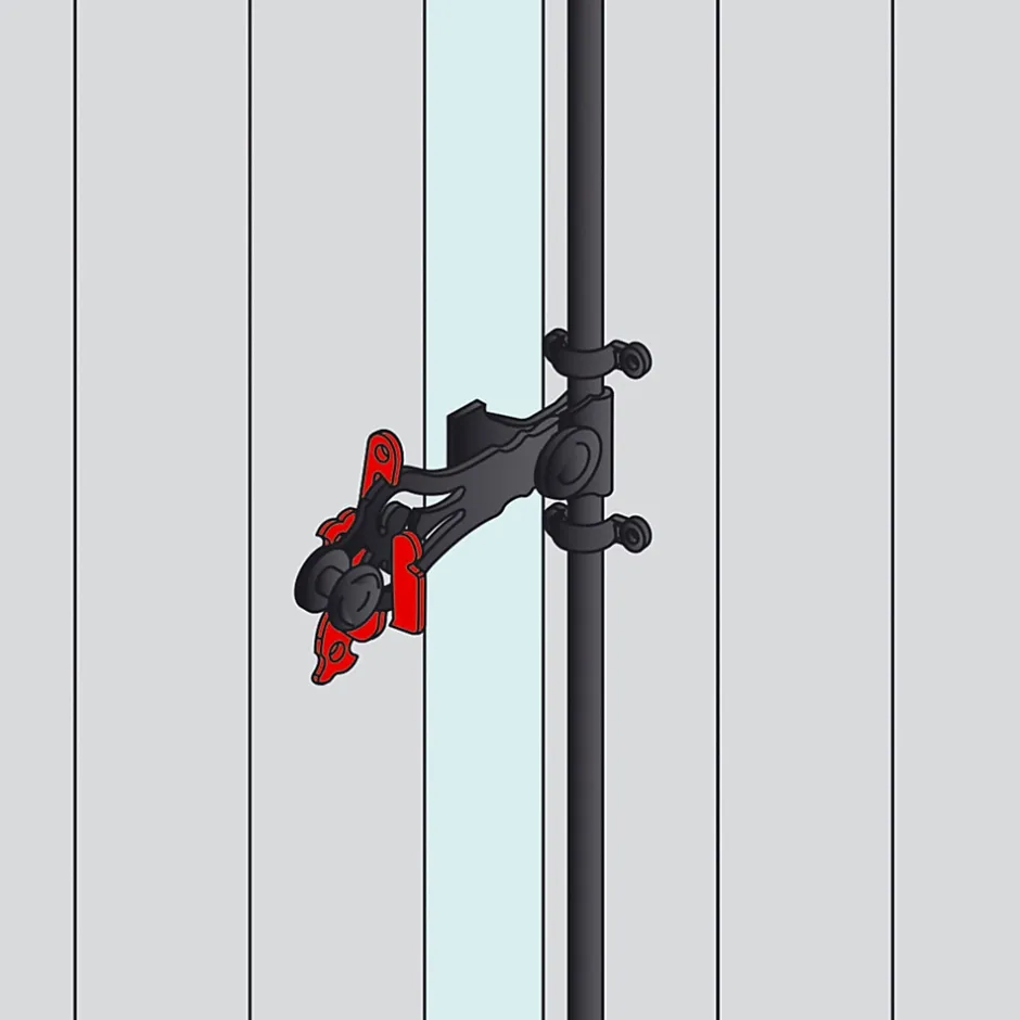 Afbat - Tb Industrie Sas Support de poignée pour espagnolettes acier noir Afbat